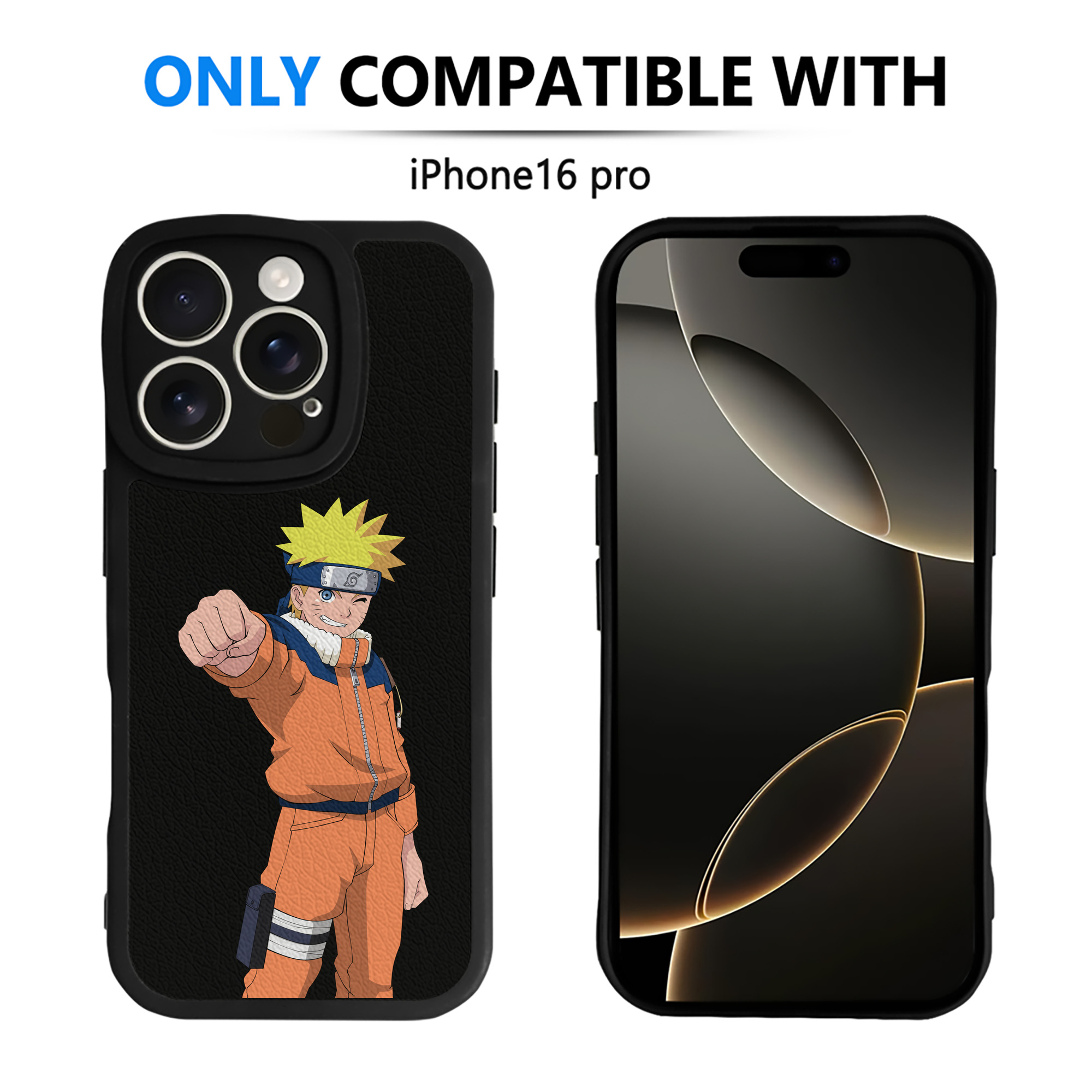 （画像用） NARUTO -ナルト- うずまき ナルト Uzumaki Naruto 【iPhone 16シリーズ対応】シリコンスマホケース（レザー調） 材質：シリコン